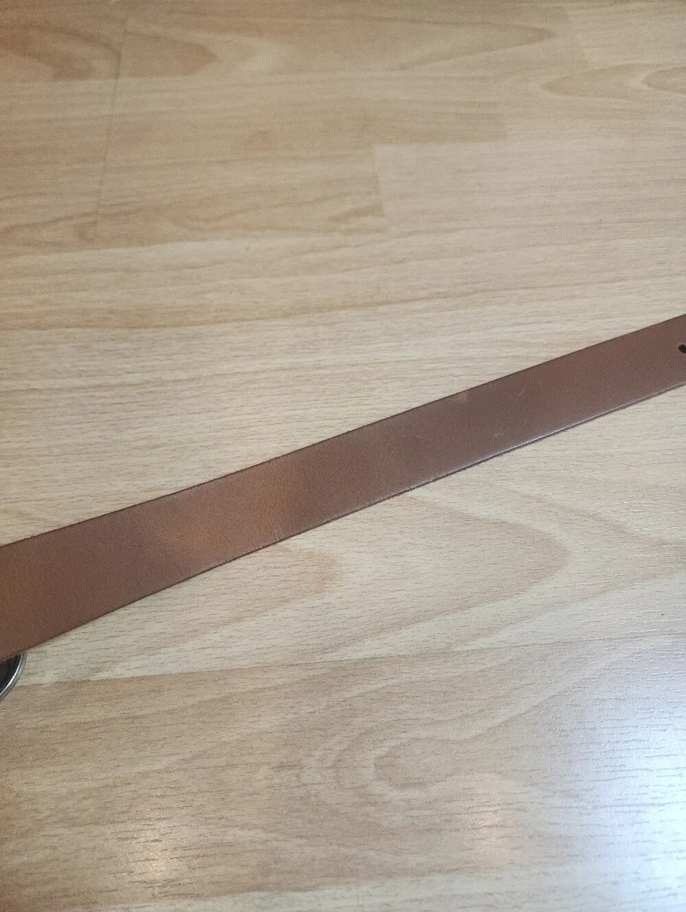 Yourturn Genuine Leather Brown Belt Silver Floral Metal Buckle 37